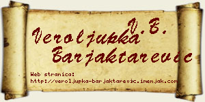 Veroljupka Barjaktarević vizit kartica